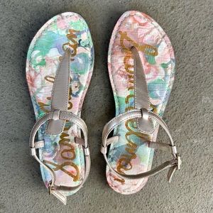 Sam Edelman Muted Gold GiGi Thong Sandal Size 7